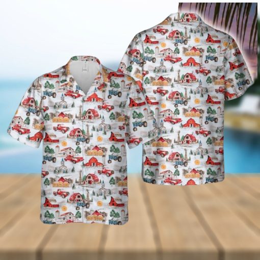 Farm Christmas Hawaiian Shirt Vintage Gift