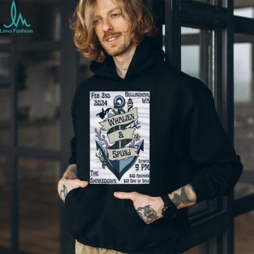 Feb 2nd, 2024 Bellingham, WA Whalien & Spunj The Shakedown Poster shirt
