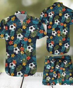 Find Soccer Simple Hibiscus Hawaiian Shirts And Short Summer Beach Set