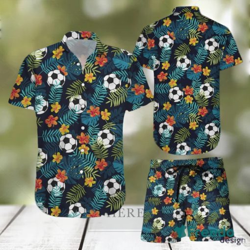 Find Soccer Simple Hibiscus Hawaiian Shirts And Short Summer Beach Set