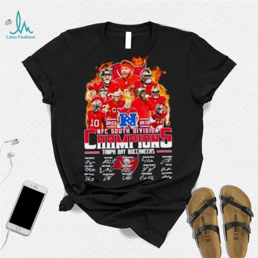 Fire 2023 NFC South Division Champions Tampa Bay Buccaneers signatures shirt