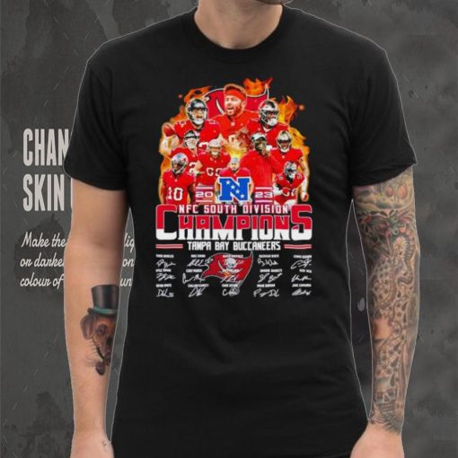 Fire 2023 NFC South Division Champions Tampa Bay Buccaneers signatures shirt