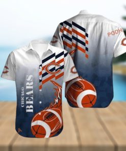 Fire Ball White Edition Chicago Bears Hawaiian Shirt