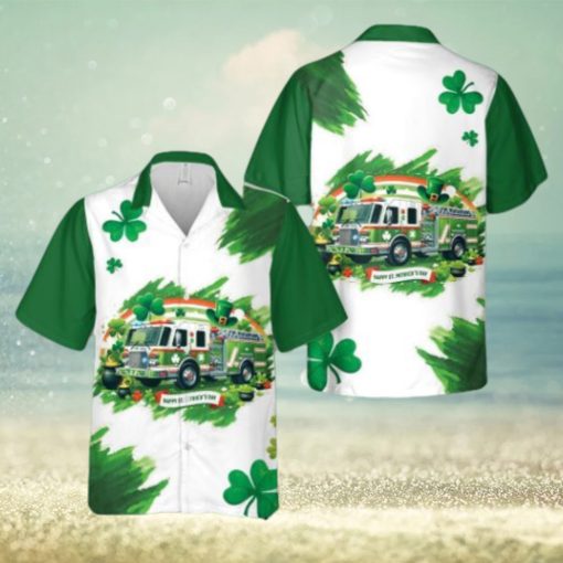 Fire Truck St Patrick’s Day Hawaiian Shirt For Men And Women