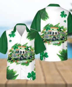 Fire Truck St Patrick’s Day Hawaiian Shirt For Men And Women