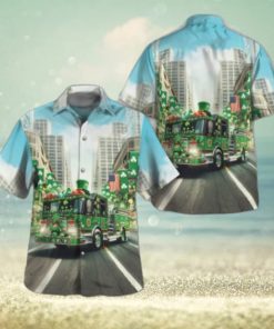 Fire Truck St Patrick’s Day Hawaiian Shirt