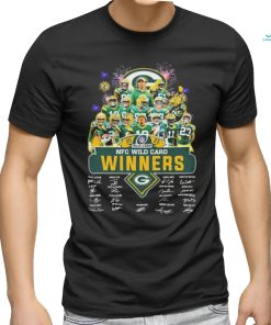Firework Green Bay Packers Team 2023 NFC Wild Card Winners Signatures Shirt