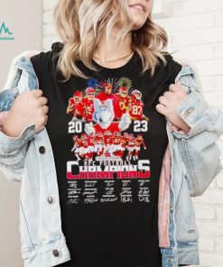Fireworks 2023 AFC Football Champions Kansas City Chiefs signatures shirt