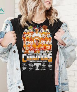 Fireworks 2023 Cheez It Citrus Bowl Champions Tennessee Volunteers signatures shirt