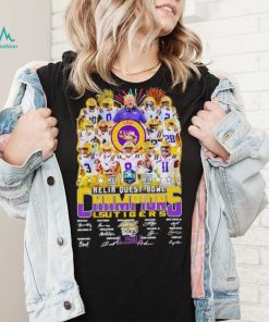 Fireworks 2023 Reliaquest Bowl Champions LSU Tigers signatures shirt