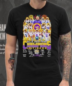Fireworks 2023 Reliaquest Bowl Champions LSU Tigers signatures shirt