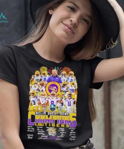 Fireworks 2023 Reliaquest Bowl Champions LSU Tigers signatures shirt