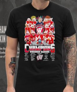 Fireworks 2023 Reliaquest Bowl Champions Wisconsin Badgers signatures shirt