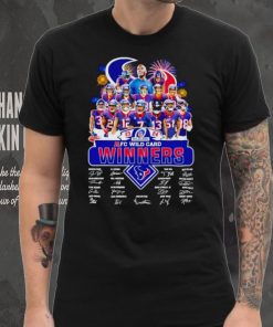 Fireworks 23 24 AFC Wild Card Winners Houston Texans signatures shirt