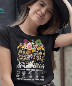 Fireworks Boston Bruins 100th anniversary 1924 2024 thank you for the memories shirt