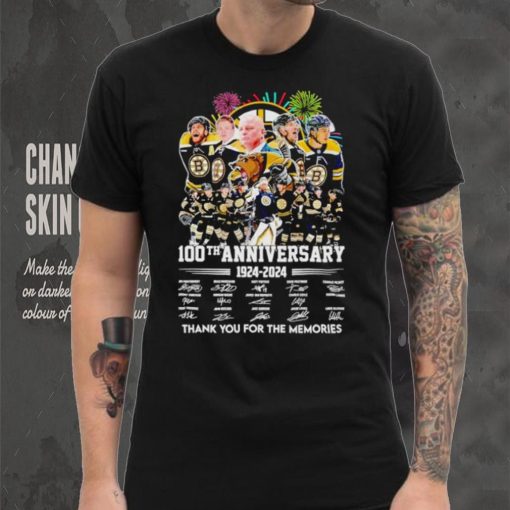 Fireworks Boston Bruins 100th anniversary 1924 2024 thank you for the memories shirt