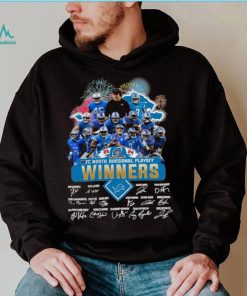Fireworks Detroit Lions 23 24 NFC North Divisional Playoff winners signatures shirt