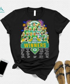 Fireworks Green Bay Packers 2023 NFC Wild Card winners signatures shirt