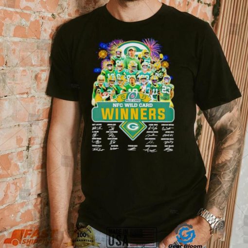 Fireworks Green Bay Packers 2023 NFC Wild Card winners signatures shirt