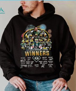 Fireworks Green Bay Packers 23 24 NFC North Divisional Playoff winners signatures shirt