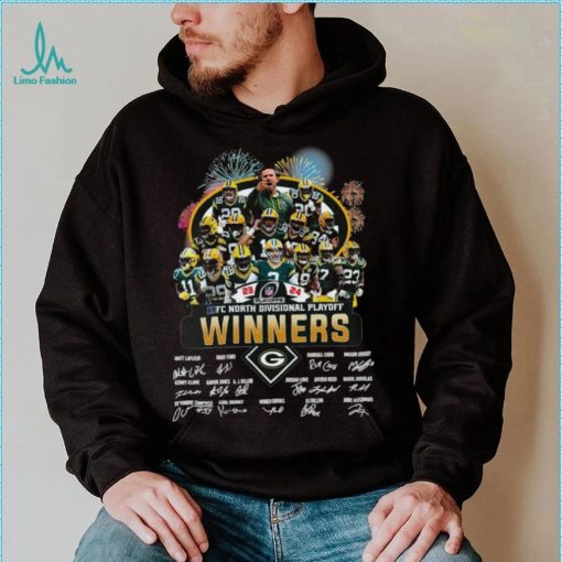 Fireworks Green Bay Packers 23 24 NFC North Divisional Playoff winners signatures shirt