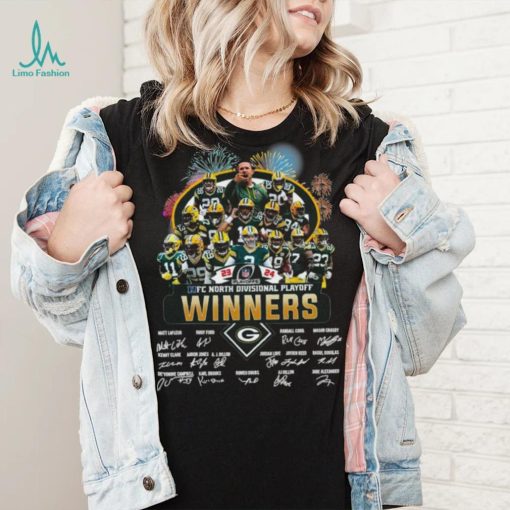 Fireworks Green Bay Packers 23 24 NFC North Divisional Playoff winners signatures shirt
