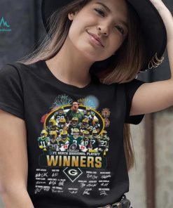 Fireworks Green Bay Packers 23 24 NFC North Divisional Playoff winners signatures shirt