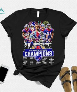 Fireworks Houston Texans 2024 AFC South Division Champions signatures shirt