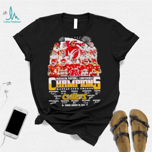 Fireworks Kansas City Chiefs AFC Champions signatures shirt