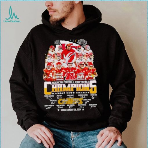 Fireworks Kansas City Chiefs AFC Champions signatures shirt