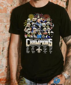 Fireworks New Orleans Saints 2023 NFC South Division Champions signatures shirt
