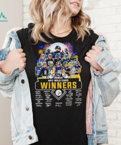 Fireworks Pittsburgh Steelers 2023 NFC Wild Card winners signatures shirt