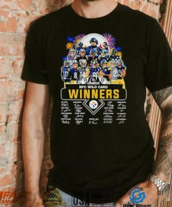 Fireworks Pittsburgh Steelers 2023 NFC Wild Card winners signatures shirt