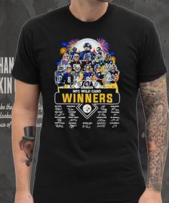 Fireworks Pittsburgh Steelers 2023 NFC Wild Card winners signatures shirt