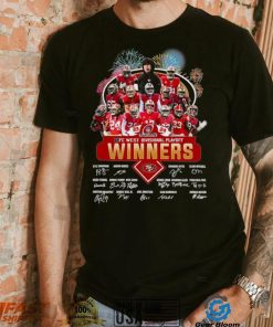 Fireworks San Francisco 49ers 23 24 NFC West Divisional Playoff winners signatures shirt