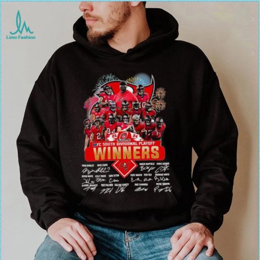 Fireworks Tampa Bay Buccaneers 23 24 NFC South Divisional Playoff winners signatures shirt