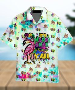 Flamingo It’s Mardi Gras Y’all Hawaiian Shirt Aloha For Men And Women