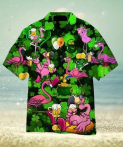 Flamingos Drink Beer St Patricks Day Hawaiian Shirt Aloha For Men And Women