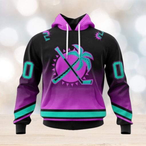 Florida Panthers Hoodie Special Retro Gradient Design Hoodie