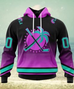 Florida Panthers Hoodie Special Retro Gradient Design Hoodie