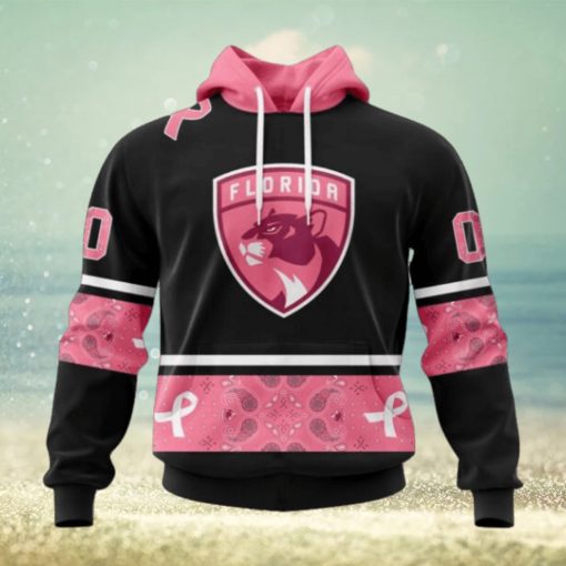 Florida Panthers Hoodie Specialized Design In Classic Style With Paisley! WE WEAR PINK BREAST CANCER Hoodie