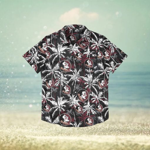 Florida State Seminoles Black Floral Hawaiian Shirt