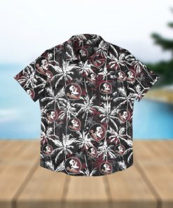 Florida State Seminoles Black Floral Hawaiian Shirt