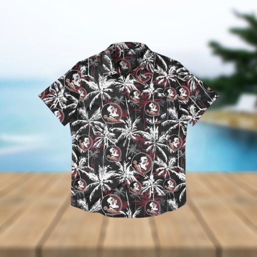 Florida State Seminoles Black Floral Hawaiian Shirt