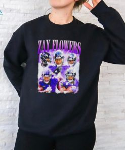 Flowers Baltimore Ravens football graphic shirt