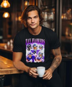 Flowers Baltimore Ravens football graphic shirt