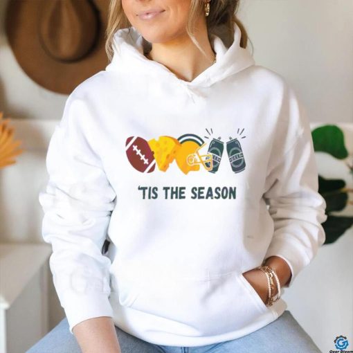 Football Cheese Helmet Beer Green Bay Football Tis The Season shirt