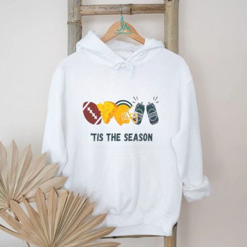Football Cheese Helmet Beer Green Bay Football Tis The Season shirt