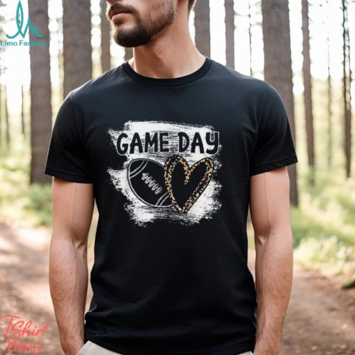 Football Game Day Wo Leopard Cheetah Shirt
