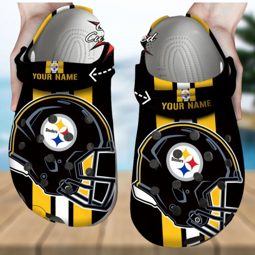 Football Personalized PSteelers Team Helmets Clog Shoes – Footwearelite Exclusive Football Personalized PSteelers Team Helmets Clog Shoes – Footwearelite Exclusive